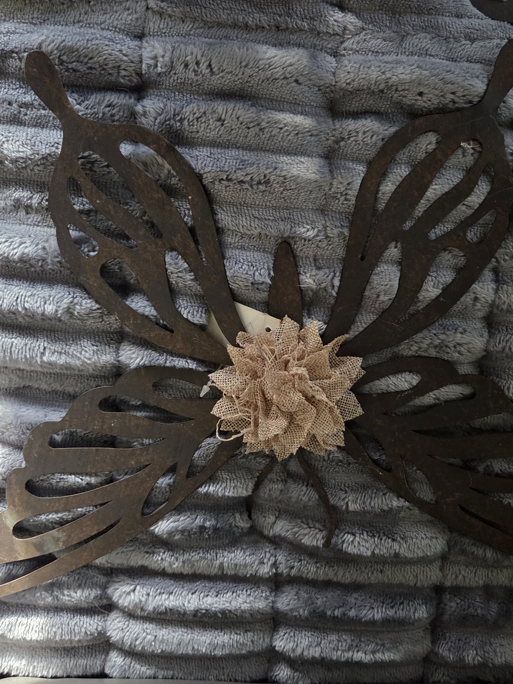 Hobby Lobby Metal Butterfly Wall Decor in Mint Green and Rustic Brown - Picture 3 of 6